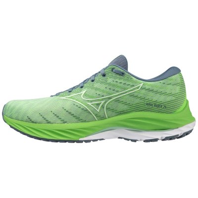 Zapatillas Para Correr Mizuno WAVE Rider 26 Hombre Verdes / Blancos / Azules - Chile M651DULBAG